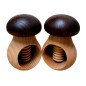 Set of 2 Wooden Nutcrackers in Mushroom Shape – Beech Wood 11 cm x 7 cm, Dark Brown Caps, Autumn & Christmas Gift Set of 2 Wooden Nutcrackers in Mushroom Shape – Beech Wood 11 cm x 7 cm, Dark Brown Caps, Autumn & Christmas Gift