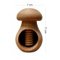 Set of 2 Wooden Nutcrackers in Mushroom Shape – Beech Wood 11 cm x 7 cm, Light Brown Caps, Autumn & Christmas Gift