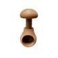 Set of 2 Wooden Nutcrackers in Mushroom Shape – Beech Wood 11 cm x 7 cm, Light Brown Caps, Autumn & Christmas Gift