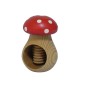 Set of 2 Wooden Nutcrackers in Mushroom Shape – Beech Wood 11 cm x 7 cm, Toadstool Design, Autumn & Christmas Gift