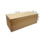 Wooden Tea Box – 3 Compartments – Natural Pine – Handmade in UK – Smooth Raw Finish – Storage for Tea, Herbs