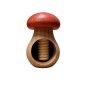 Set of 10 Wooden Mushroom Nutcrackers – Red Top – Beech Wood for Autumn Decoration, Christmas Gift & Kitchen Use