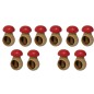 Set of 10 Wooden Mushroom Nutcrackers – Red Top – Beech Wood for Autumn Decoration, Christmas Gift & Kitchen Use