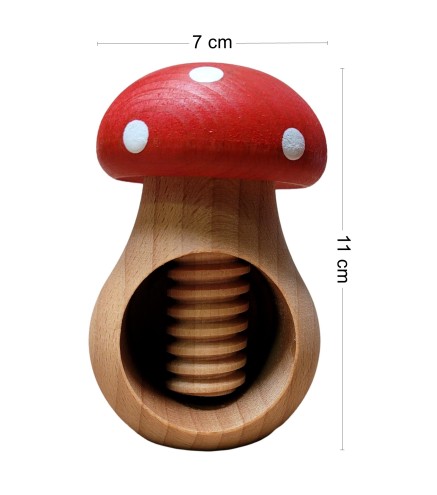 Set of 10 Wooden Mushroom Nutcrackers – Toadstool Design – Beech Wood for Autumn & Christmas
