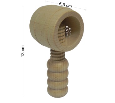 Set of 10 Wooden Barrel Nutcrackers – Raw Beech Wood – DIY Crafting, Decoupage, Holiday Gift & Autumn Decoration