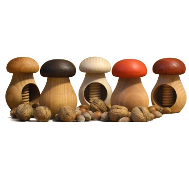 Wooden Mushroom Nutcracker Set of 5 – Mix Colors