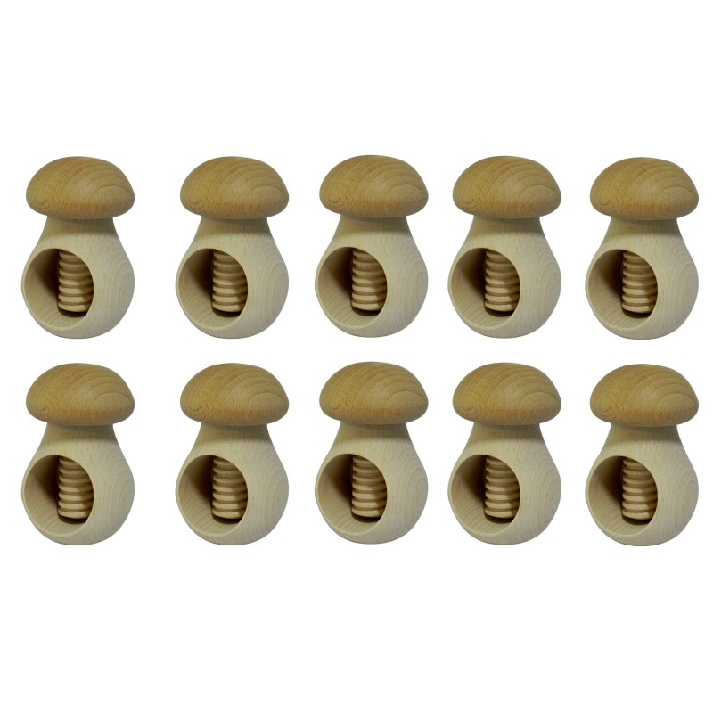 Set of 10 Wooden Mushroom Nutcrackers – Raw Beech Wood – DIY Craft, Decoupage, Kitchen Use & Autumn Decoration Set of 10 Wooden Mushroom Nutcrackers – Raw Beech Wood – DIY Craft, Decoupage, Kitchen Use & Autumn Decoration