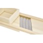 Beech Wood Vegetable Slicer 94x24 cm with 3 Stainless Steel Blades – Extra Large Cabbage & Vegetable Cutter