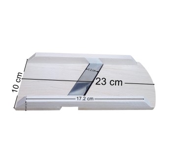 Mini Beech Wood Vegetable Slicer 23x10 cm with Stainless Steel Blade – Handy Fruit & Vegetable Cutter