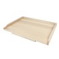 Wooden World – Wooden Pastry Board 53x40 cm with Raised Edges – Traditional One-Sided Baking Board for Dough and Pastry