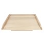 Wooden World – Wooden Pastry Board 53x40 cm with Raised Edges – Traditional One-Sided Baking Board for Dough and Pastry