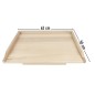Traditional Wooden Pastry Board 50×63 cm – Medium One-Sided Kneading Board with Raised Edges