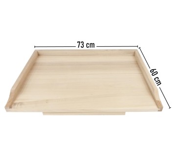 Traditional Wooden Pastry Board 60×73 cm – Large One-Sided Kneading Board with Raised Edges