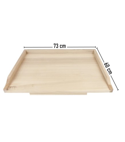 Traditional Wooden Pastry Board 60×73 cm – Large One-Sided Kneading Board with Raised Edges