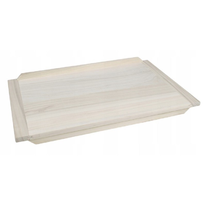 Double-Sided Wooden Pastry Board 40×60 cm – Compact Reversible Kneading Board with Raised Edges Double-Sided Wooden Pastry Board 40×60 cm – Compact Reversible Kneading Board with Raised Edges