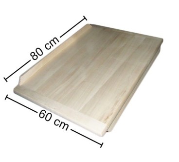 Double-Sided Pastry Board 60×80 cm – Large Wooden Kneading Board