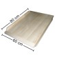 Double-Sided Wooden Pastry Board 60×80 cm – Large Reversible Kneading Board with Raised Edges