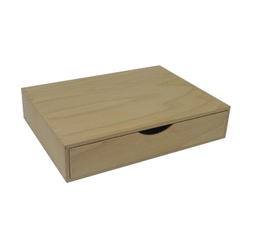 Wooden World – Plywood Drawer Box A4 Size – Desk Organizer 33x25x7 cm