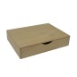 Wooden Plywood Drawer Box A4 Size – Desk Organizer with 1 Drawer for Office, Craft & Storage – 33x25x7 cm