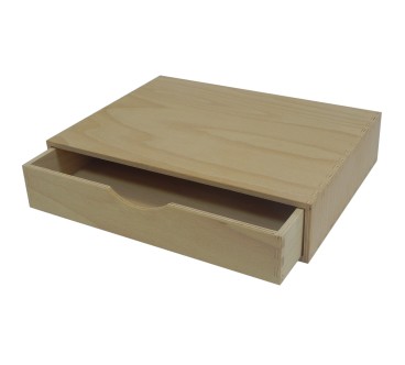 Wooden World – Plywood Drawer Box A4 Size – Desk Organizer 33x25x7 cm