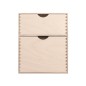 Plywood Drawer Box with 2 Different Size Drawers – Desk Organizer for Office, Craft & Storage – 30x25x20 cm