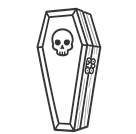 Halloween & Wooden Coffin